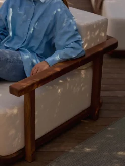 Set lounge para exterior de madera de acacia Matheus, 4 pzas.