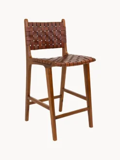 Silla alta de madera de teca tejida Perugia