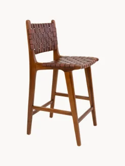 Silla alta de madera de teca tejida Perugia