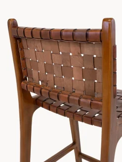 Silla alta de madera de teca tejida Perugia