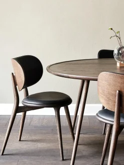 Silla artesanal de cuero y madera Rock