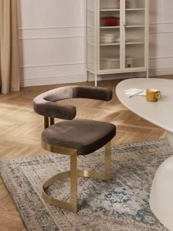 Silla cantilever tapizada Gianni