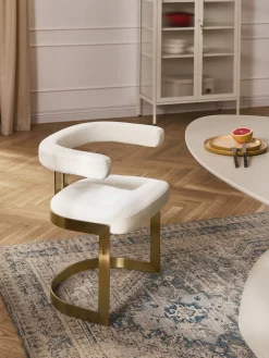 Silla cantilever tapizada Gianni