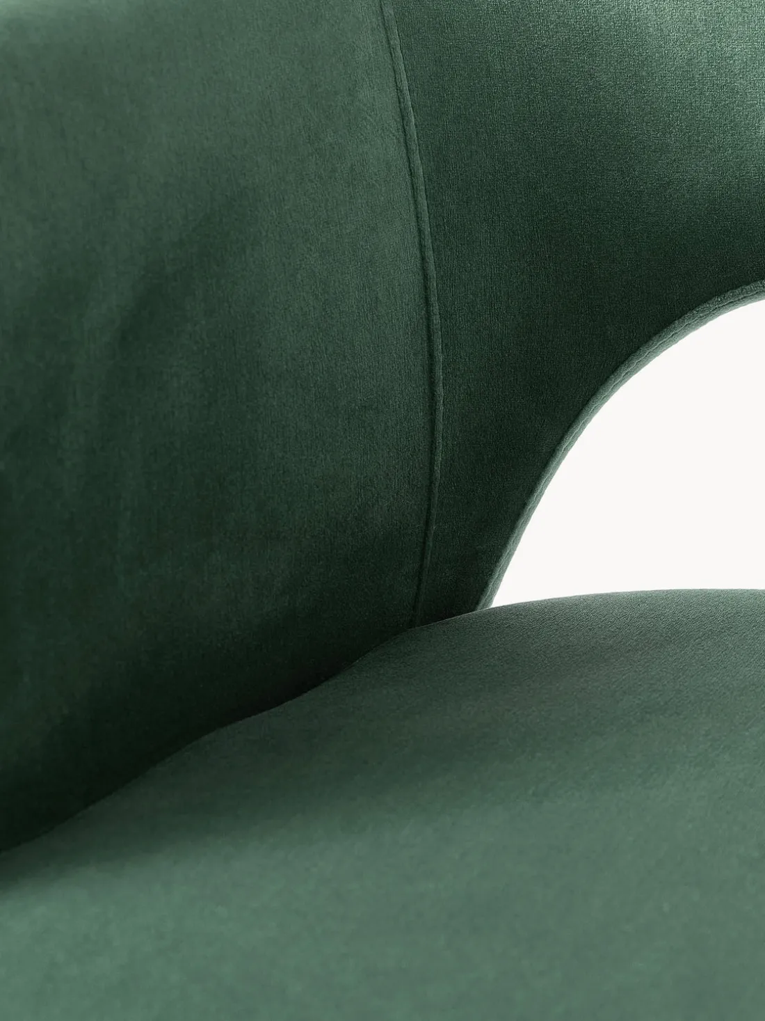 Silla con reposabrazos de terciopelo Rachel