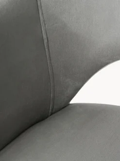 Silla con reposabrazos de terciopelo Rachel