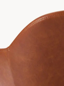 Silla con reposabrazos de cuero sintético Fiji