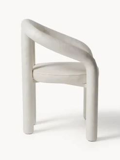 Silla con reposabrazos de terciopelo Calan