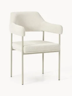 Silla con reposabrazos de pana Zoe