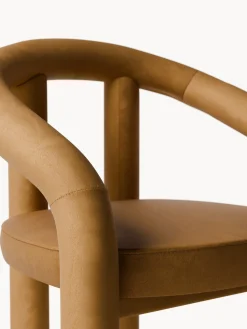 Silla con reposabrazos de terciopelo Calan