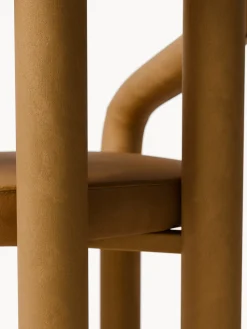 Silla con reposabrazos de terciopelo Calan