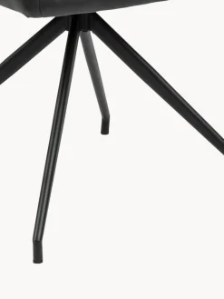 Silla con reposabrazos giratoria de cuero sintético Naya