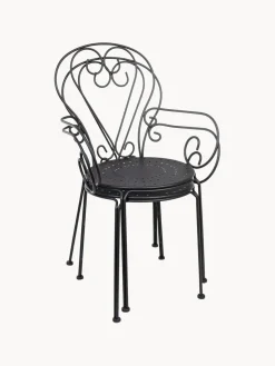 Silla con reposabrazos para exterior apilable Etienne