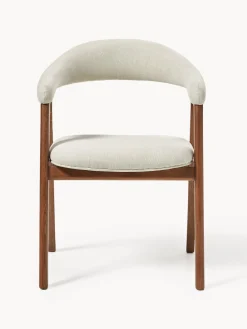 Silla con reposabrazos tapizada Nik