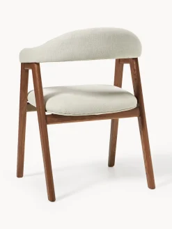 Silla con reposabrazos tapizada Nik