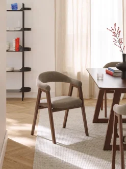 Silla con reposabrazos tapizada Nik