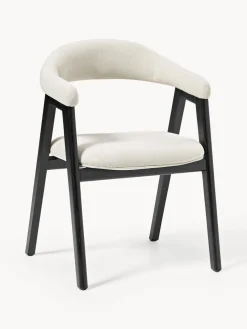 Silla con reposabrazos tapizada Nik