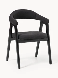 Silla con reposabrazos tapizada Nik