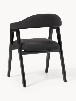 Silla con reposabrazos tapizada Nik