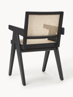 Silla con repozabrazos de tejido vienés Sissi