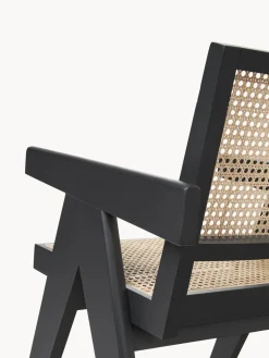 Silla con repozabrazos de tejido vienés Sissi