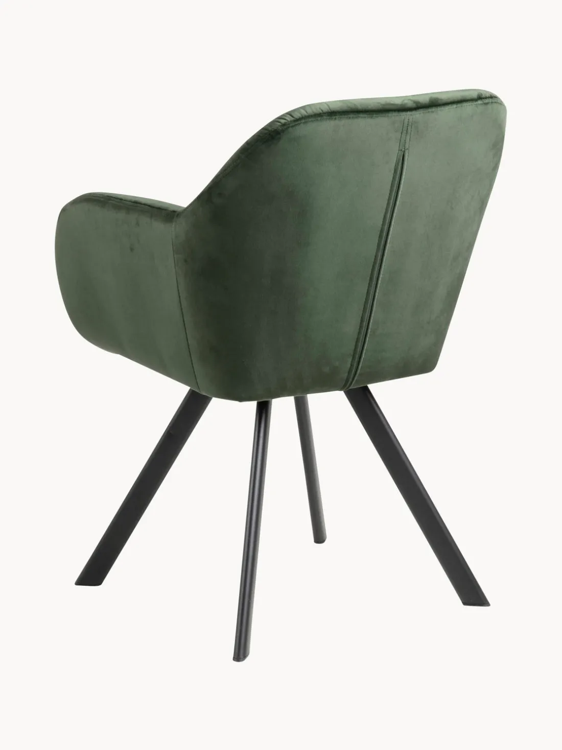 Silla con repozabrazos de terciopelo Lola