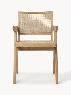 Silla con repozabrazos de tejido vienés Sissi