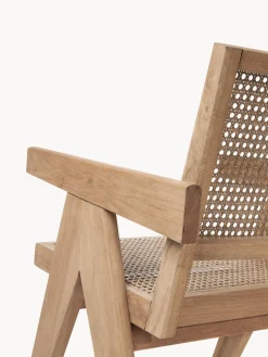 Silla con repozabrazos de tejido vienés Sissi