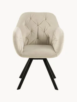 Silla con repozabrazos de terciopelo Lola