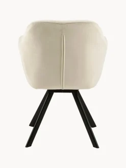 Silla con repozabrazos de terciopelo Lola