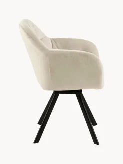 Silla con repozabrazos de terciopelo Lola