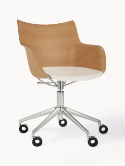 Silla de escritorio con reposabrazos Q/WOOD, altura regulable