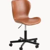 Silla de escritorio de cuero sintético Batilda, altura regulable