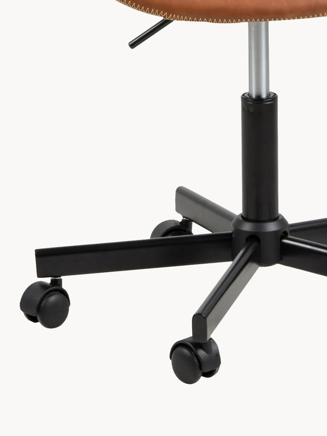 Silla de escritorio de cuero sintético Batilda, altura regulable