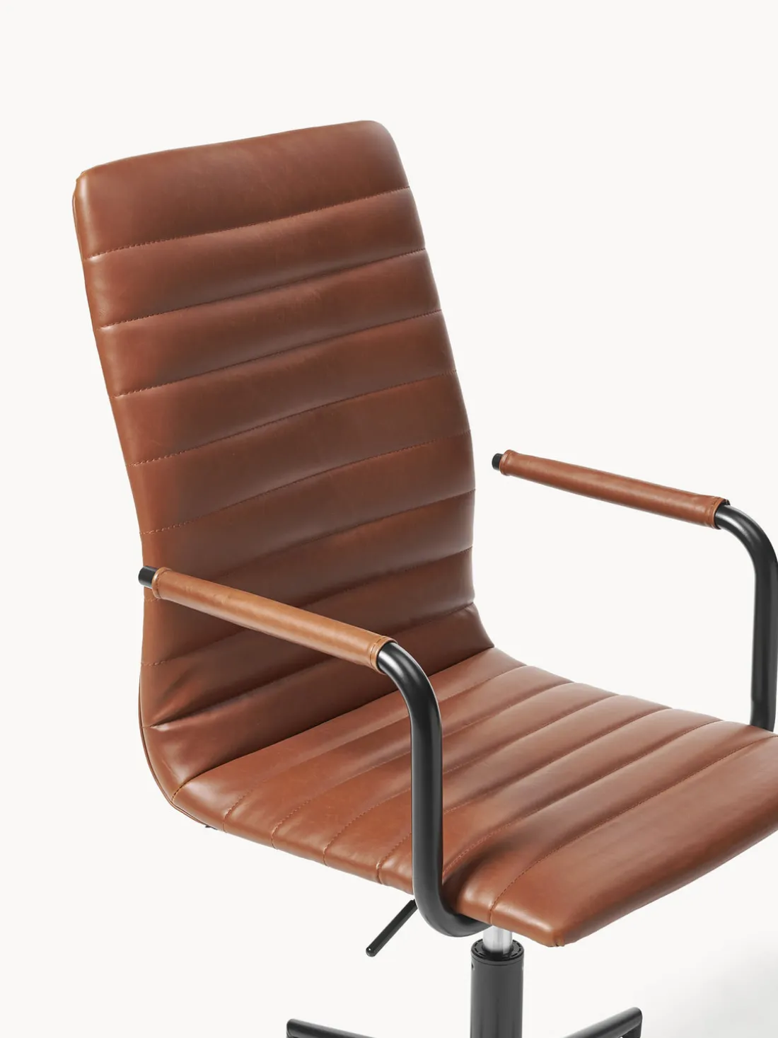 Silla de escritorio de cuero sintético Winslow, altura regulable