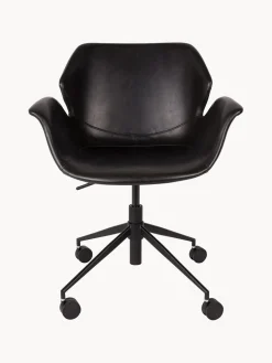 Silla de escritorio de cuero sintético Nikki, altura regulable