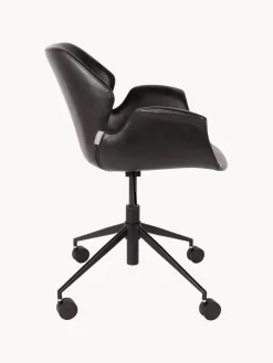 Silla de escritorio de cuero sintético Nikki, altura regulable