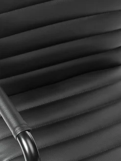 Silla de escritorio de cuero sintético Winslow, ajustable en altura