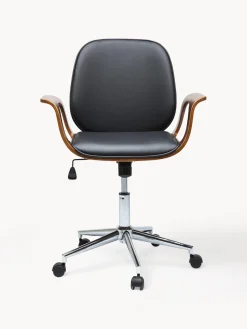 Silla de escritorio de cuero artificial Patron, altura regulable