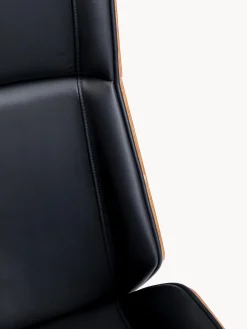 Silla de escritorio de cuero sintético Rouven, altura regulable