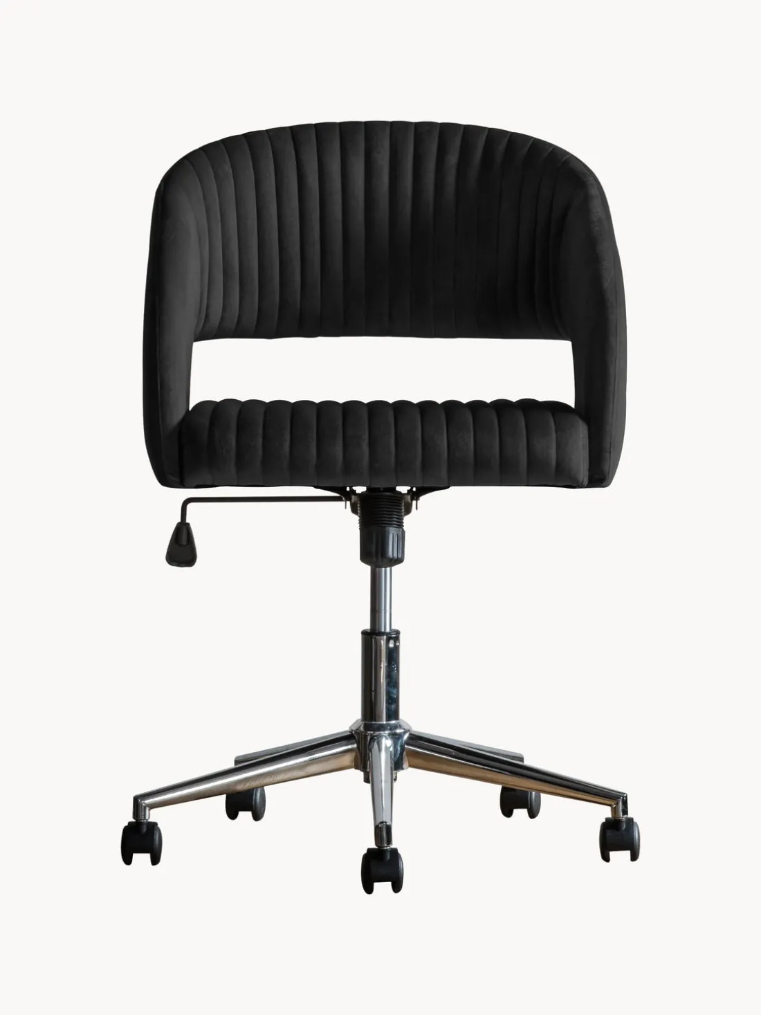 Silla de escritorio de terciopelo regulable en altura Murray