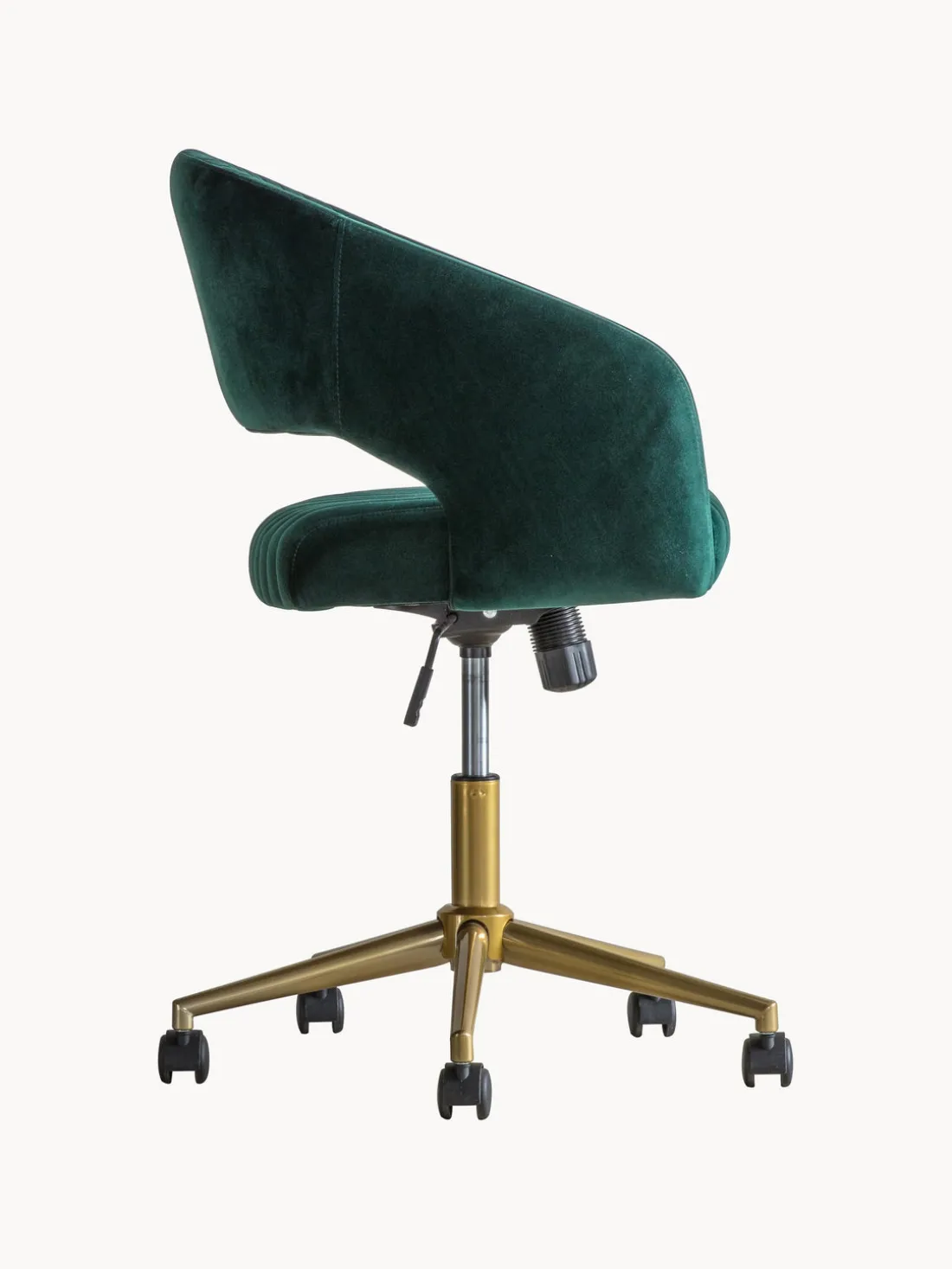 Silla de escritorio de terciopelo regulable en altura Murray