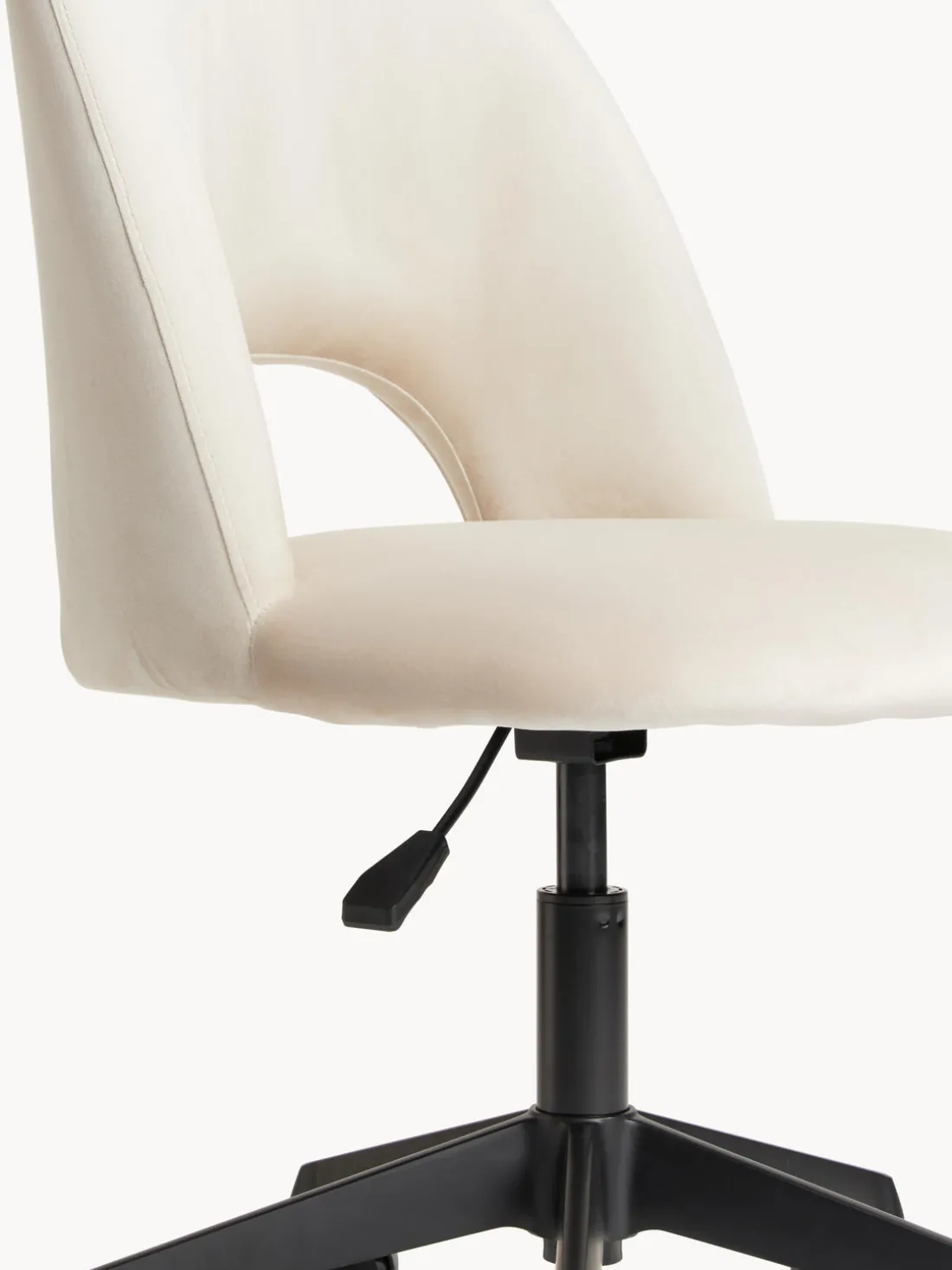 Silla de escritorio de terciopelo Rachel, altura regulable