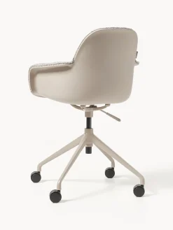 Silla de escritorio en tejido bouclé Albert, regulable en altura