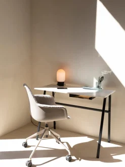 Silla de escritorio en tejido bouclé Albert, regulable en altura