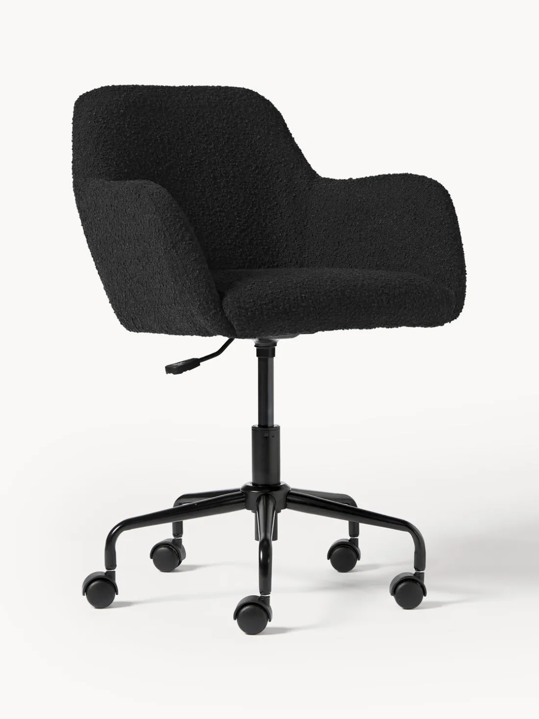 Silla de escritorio en tejido bouclé Lucie