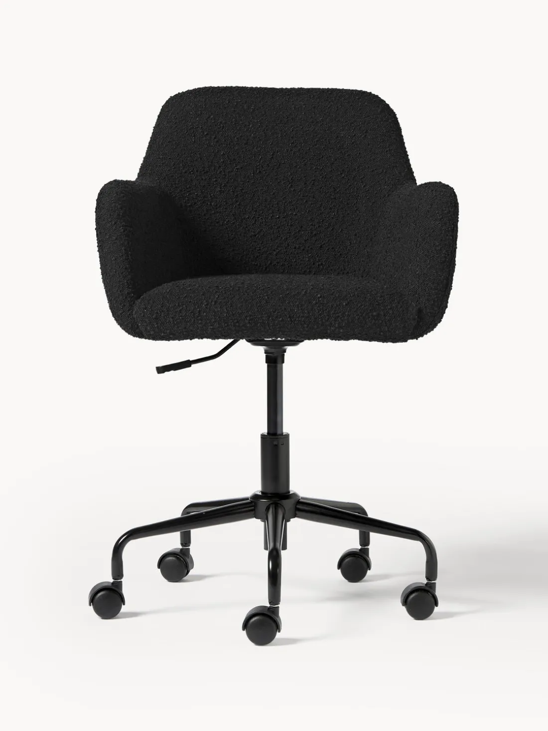 Silla de escritorio en tejido bouclé Lucie