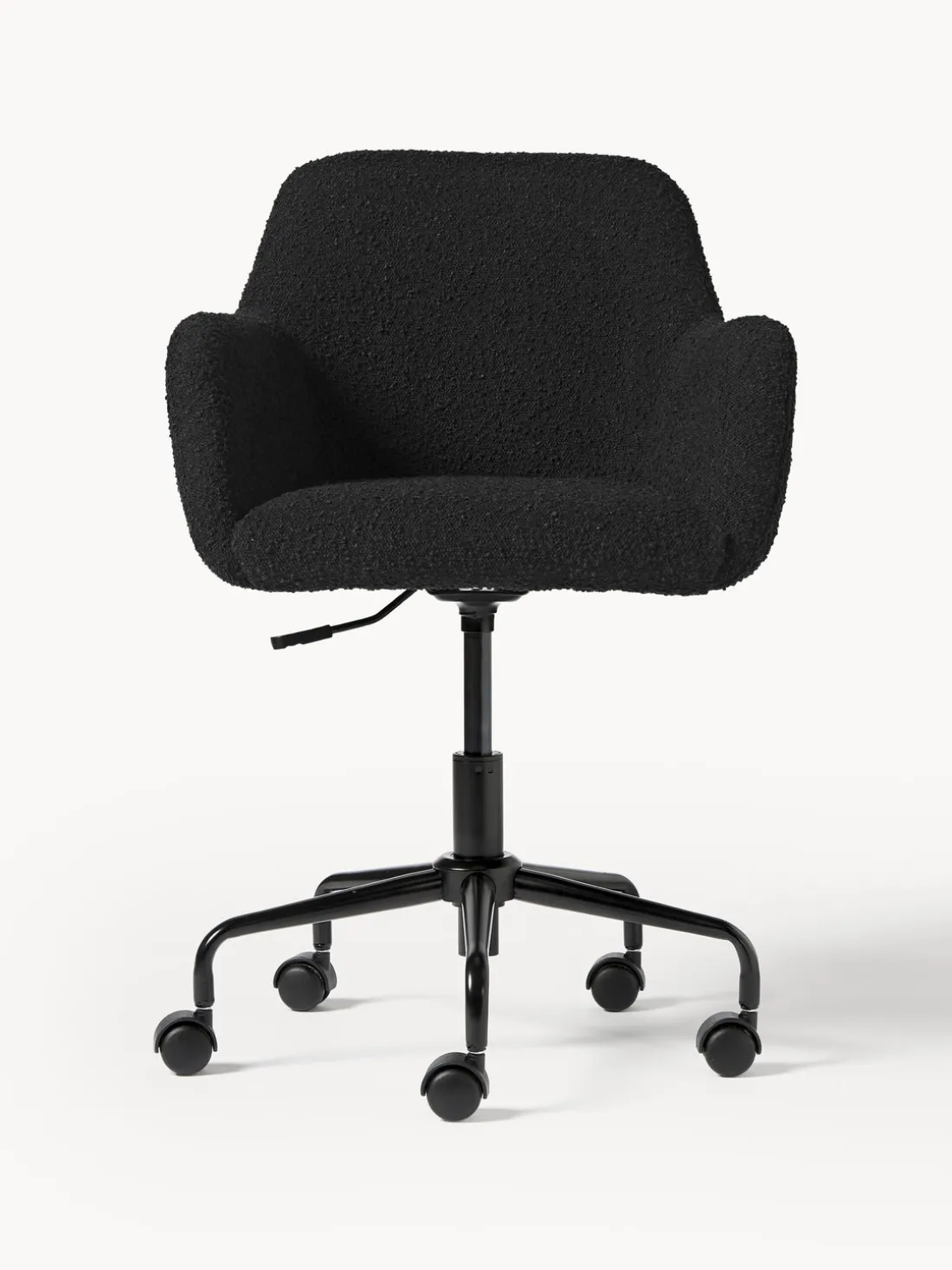 Silla de escritorio en tejido bouclé Lucie