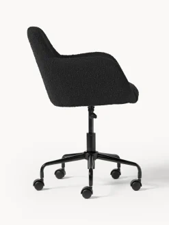 Silla de escritorio en tejido bouclé Lucie