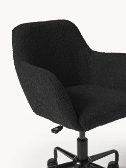 Silla de escritorio en tejido bouclé Lucie