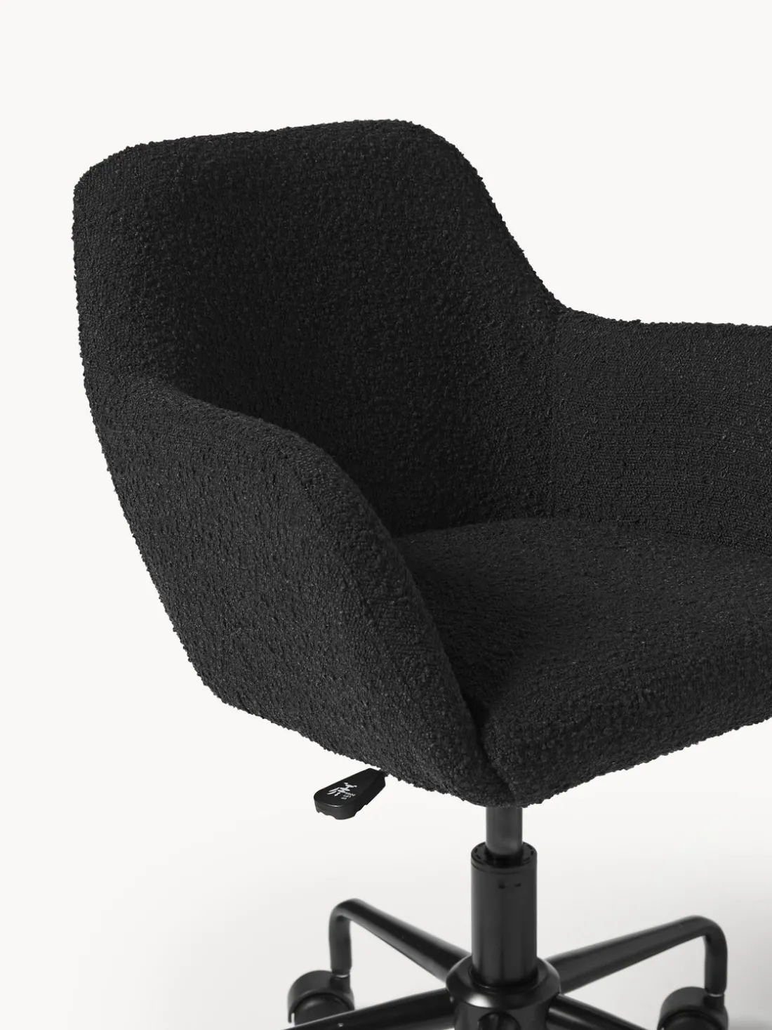 Silla de escritorio en tejido bouclé Lucie